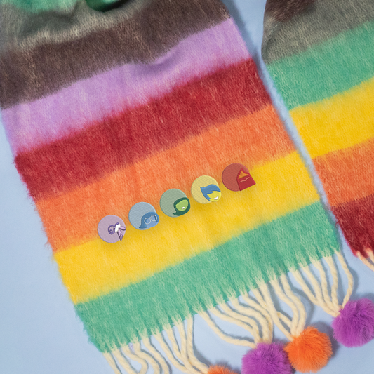 Inside Out Coloured Embroidered Scarf