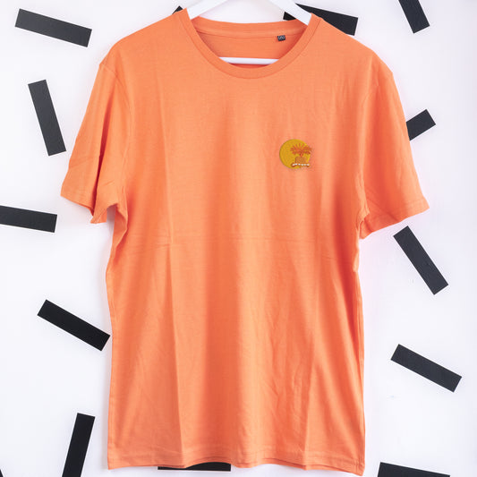 Anxiety Embroidered T-Shirt - Orange