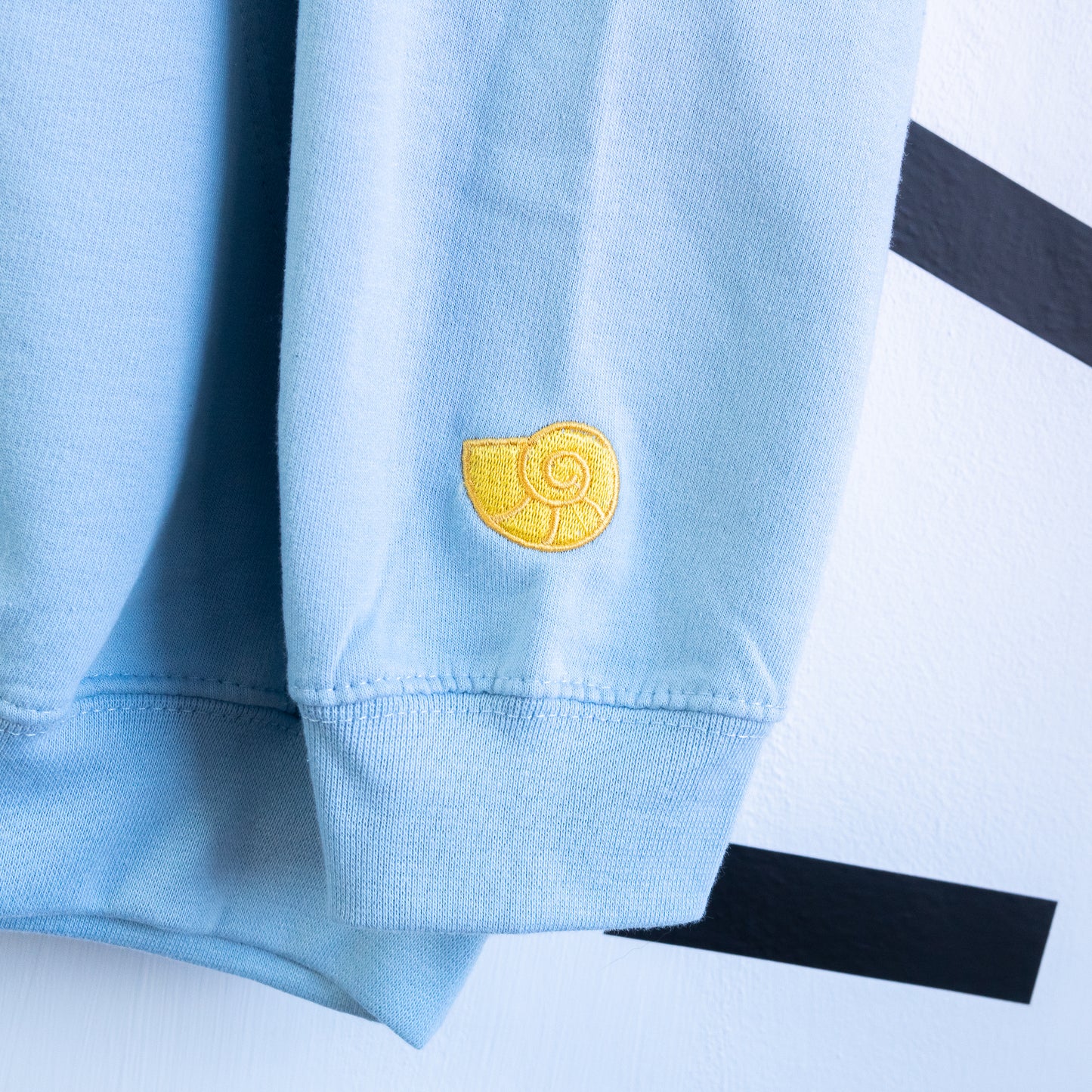 Ariel Embroidered Light Blue Hoodie