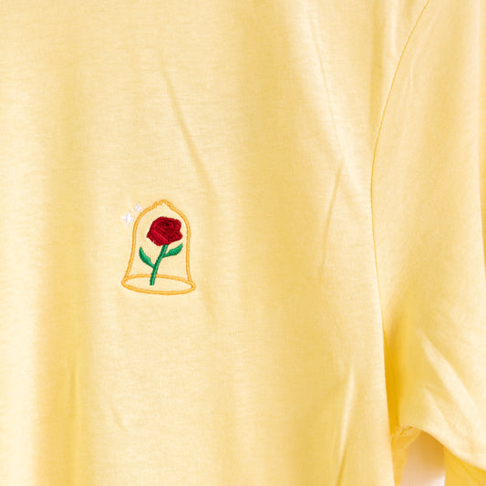 Belle Embroidered T-Shirt - Yellow
