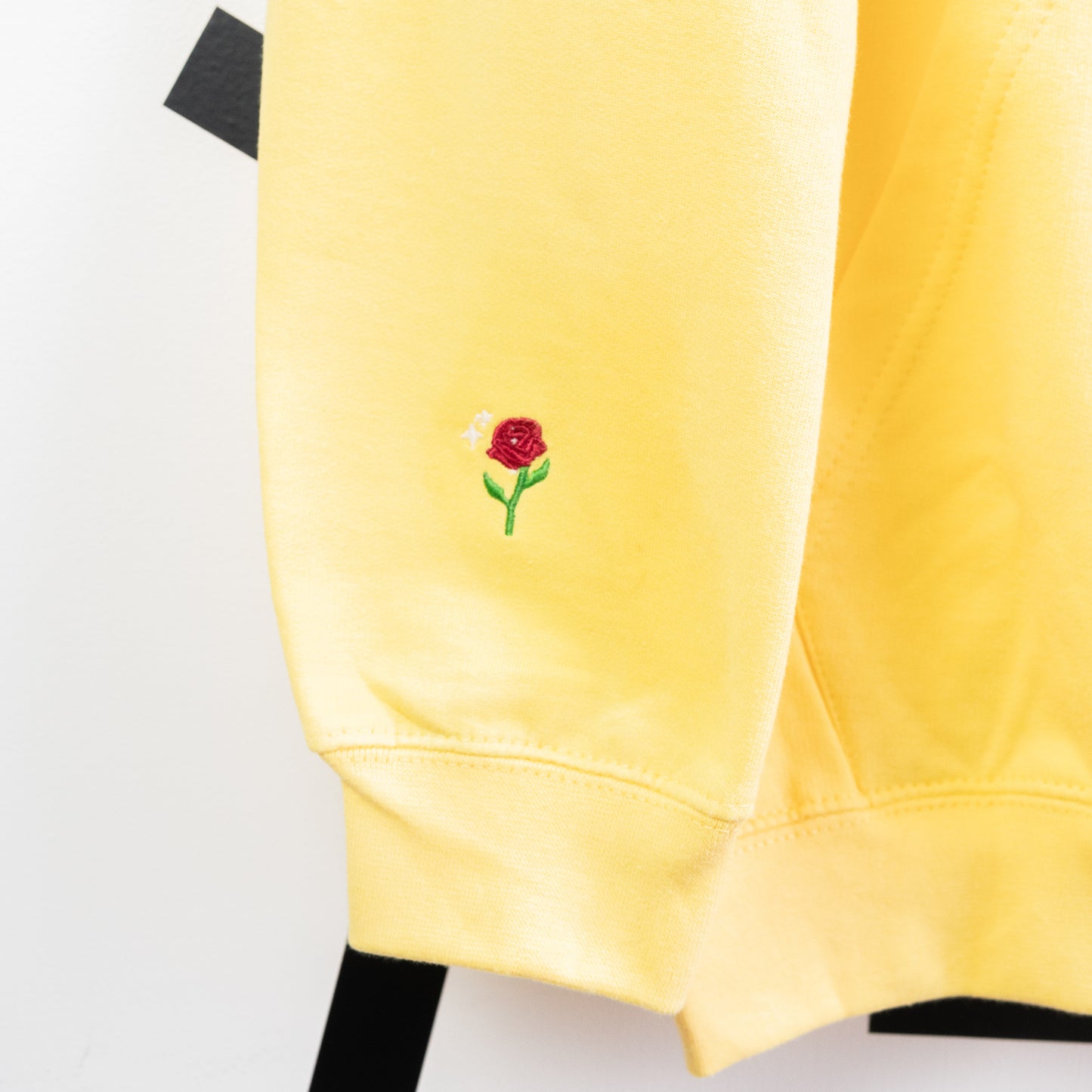 Belle Embroidered Yellow Hoodie