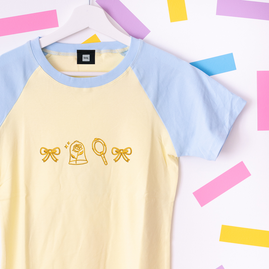 Belle Embroidered Ringer Women's T-Shirt