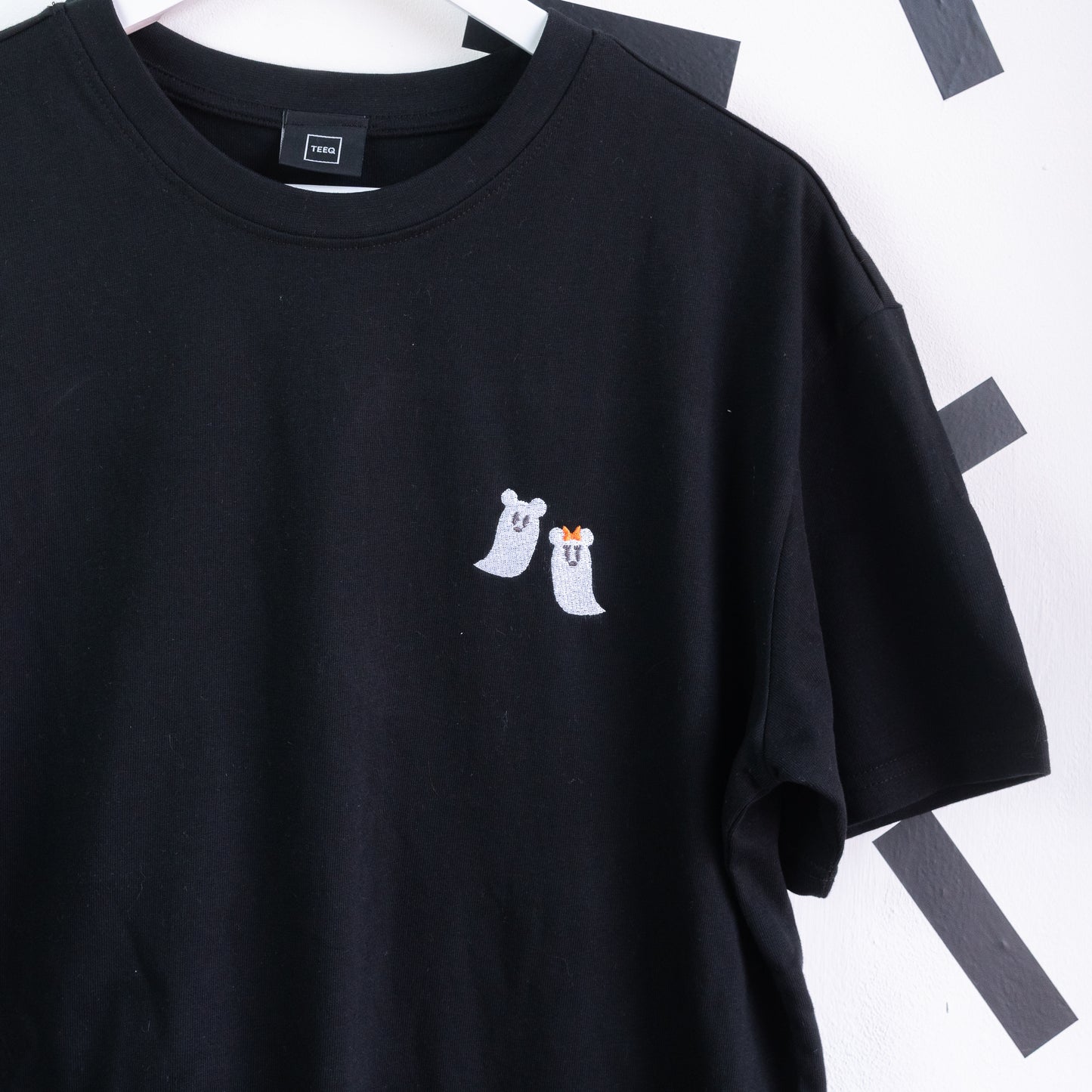 Boo To You Mickey & Minnie Ghosts Oversized T-Shirt - Black
