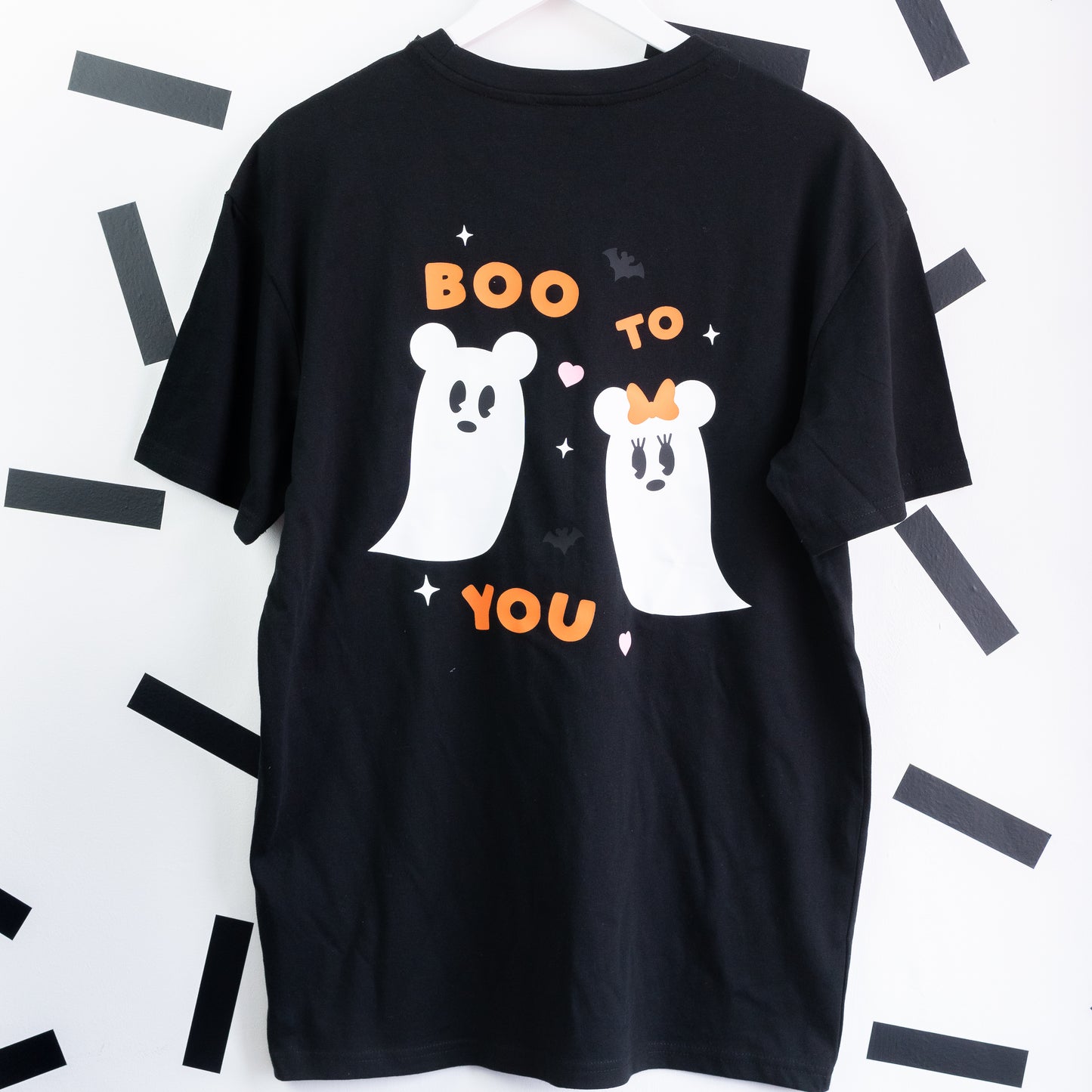 Boo To You Mickey & Minnie Ghosts Oversized T-Shirt - Black