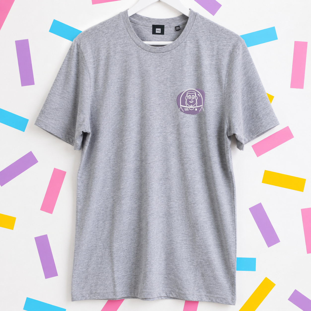 Buzz Lightyear Toy Story Embroidered T-Shirt - Grey