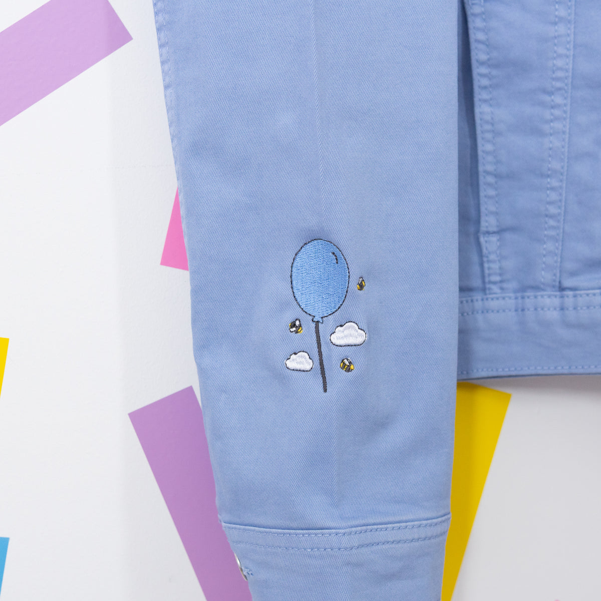 Winnie Balloons Embroidered Women's Denim Jacket