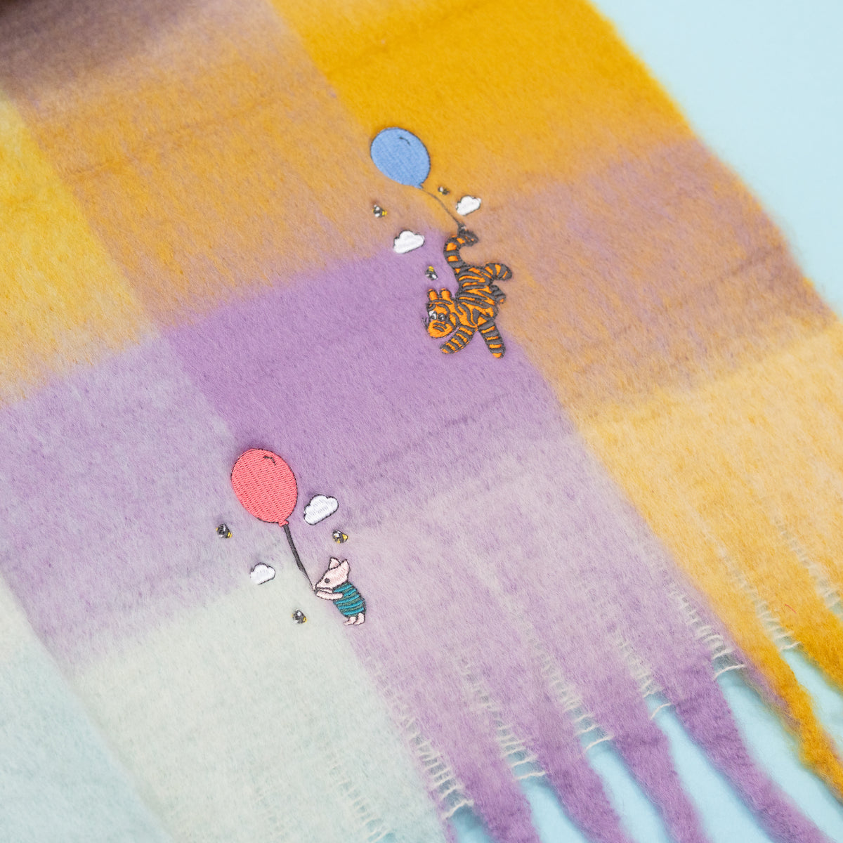 Winnie Balloons Embroidered Scarf
