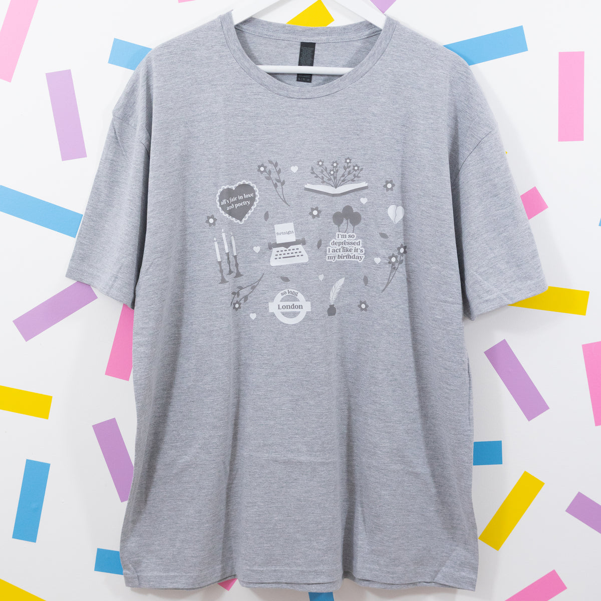 Sample - Taylor Swift TTPD Unisex Grey T-Shirt - XL