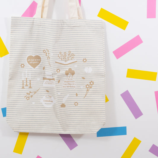 Sample - Taylor Swift TTPD Stripe Tote Bag