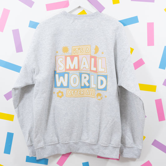 Sample - Small World Heather Grey Embroidered Jumper