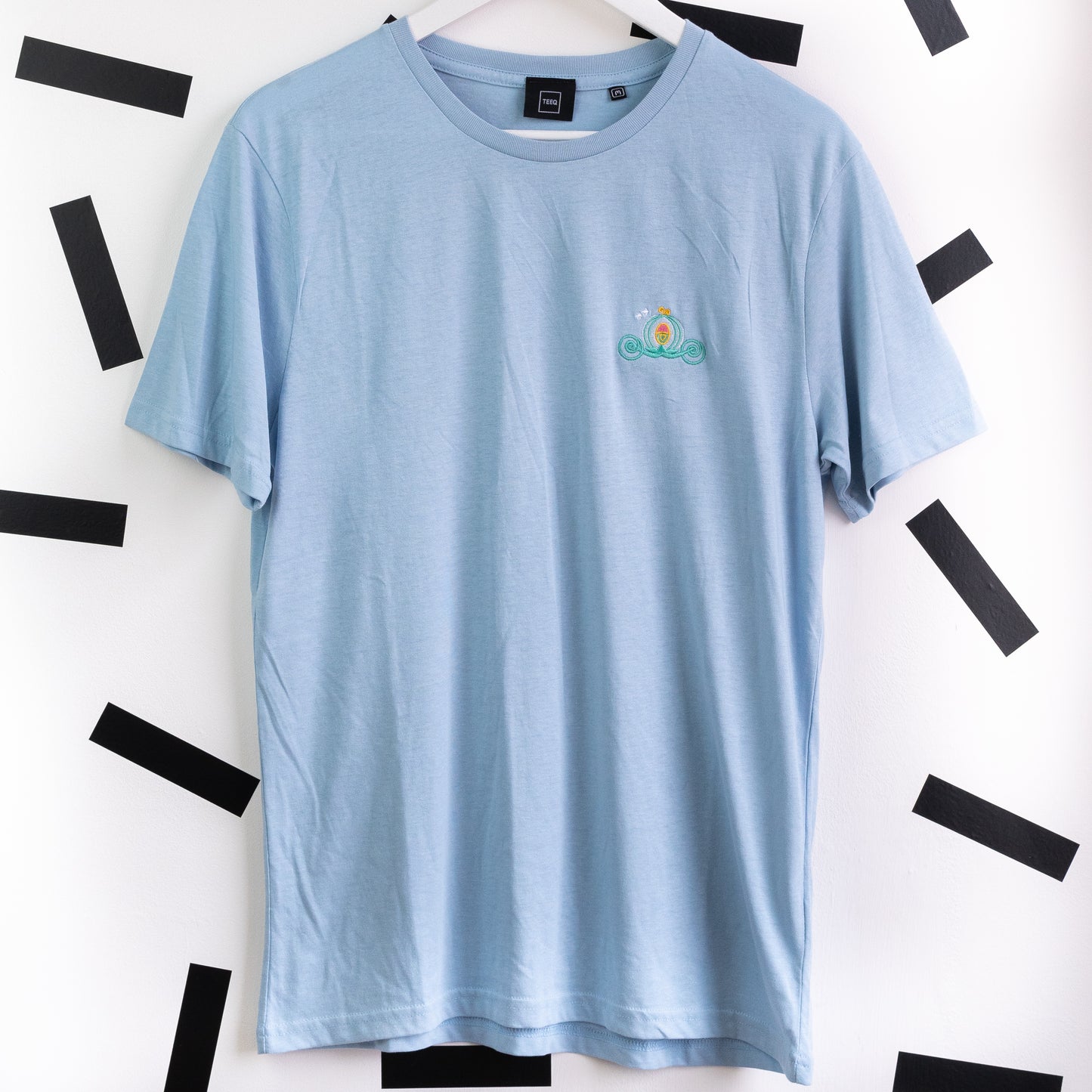 Cinderella Embroidered T-Shirt - Light Blue