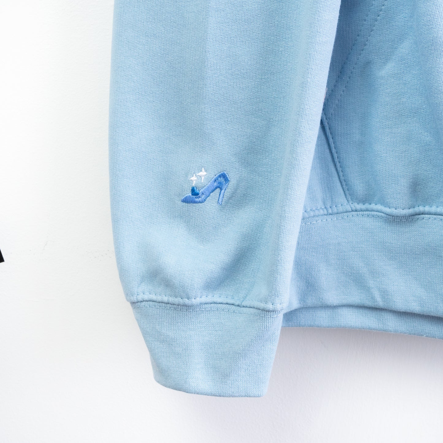 Cinderella Embroidered Light Blue Hoodie