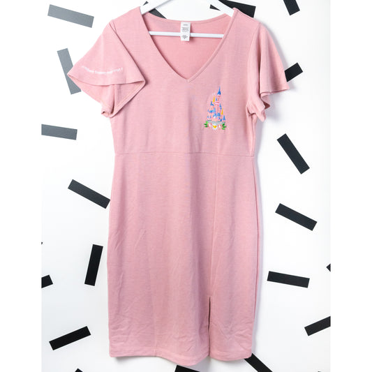 Sample/Seconds - Disneyland Paris Flowers Pink Dress - S/10UK