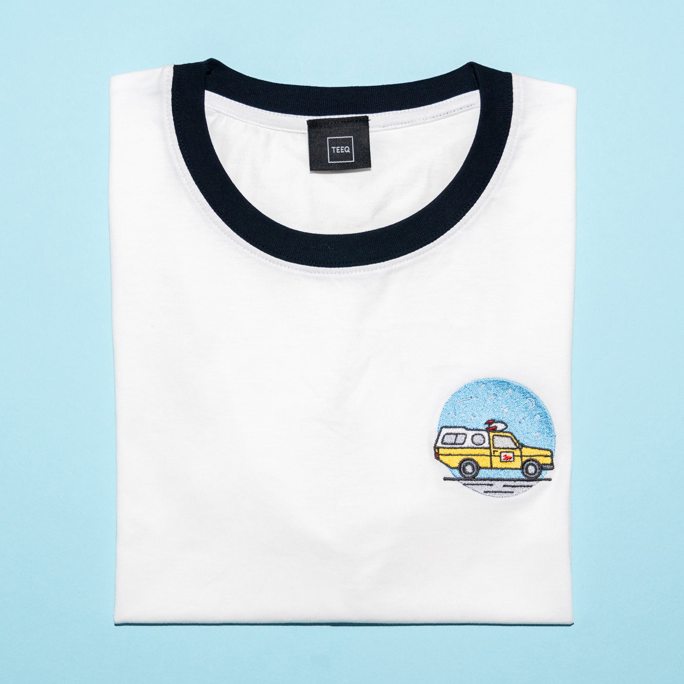 Pizza Planet Embroidered Ringer T-Shirt