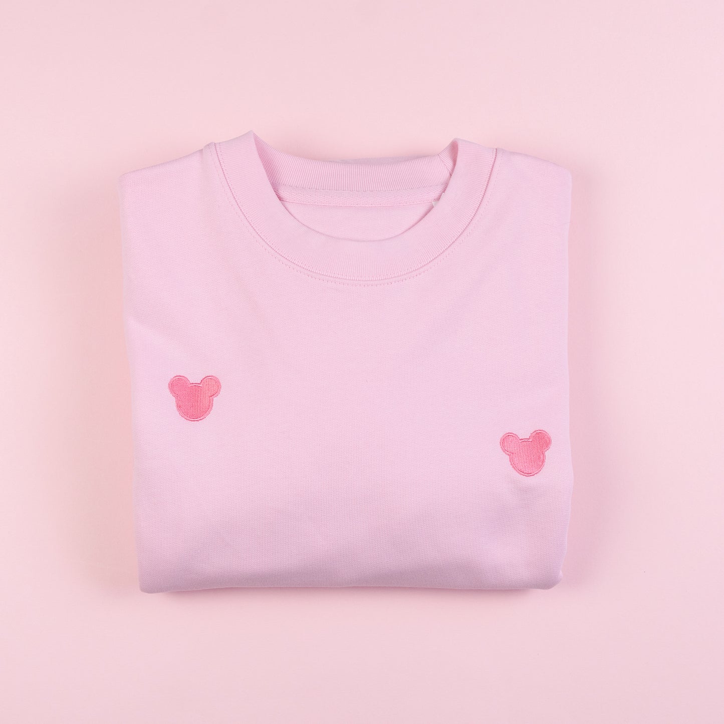 Mickey Embroidered All-Over Print Jumper - Pink