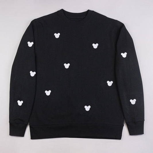 Mickey Embroidered All-Over Print Jumper - Black