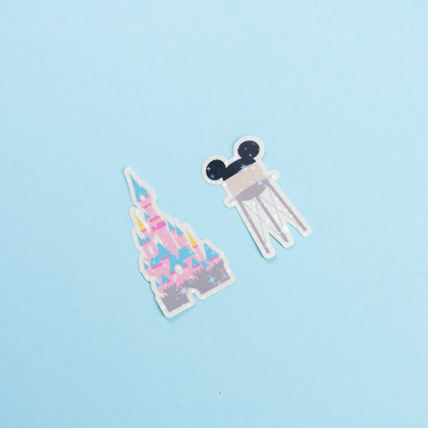 Disneyland Paris Park Sparkly Vinyl Stickers