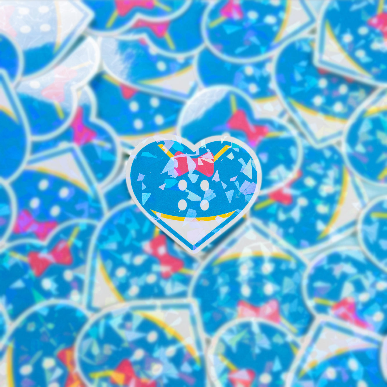 Donald Duck Heart Sparkly Vinyl Stickers