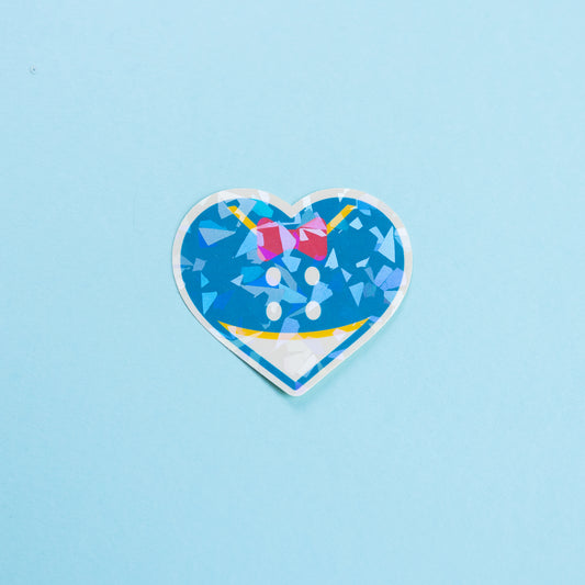Donald Duck Heart Sparkly Vinyl Stickers