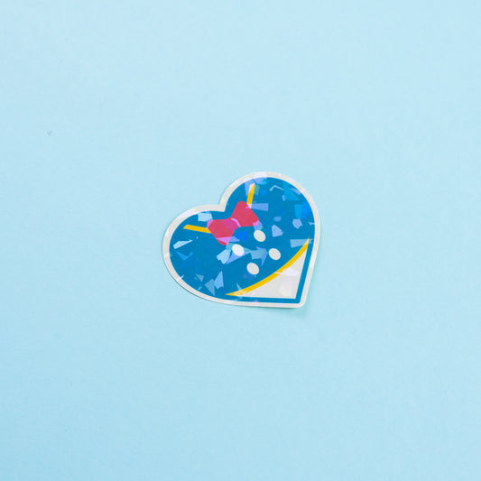 Donald Duck Heart Sparkly Vinyl Stickers