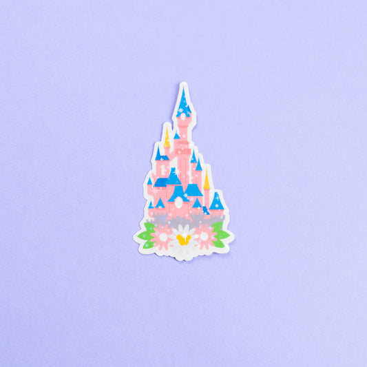 Disneyland Paris Floral Sparkly Vinyl Stickers