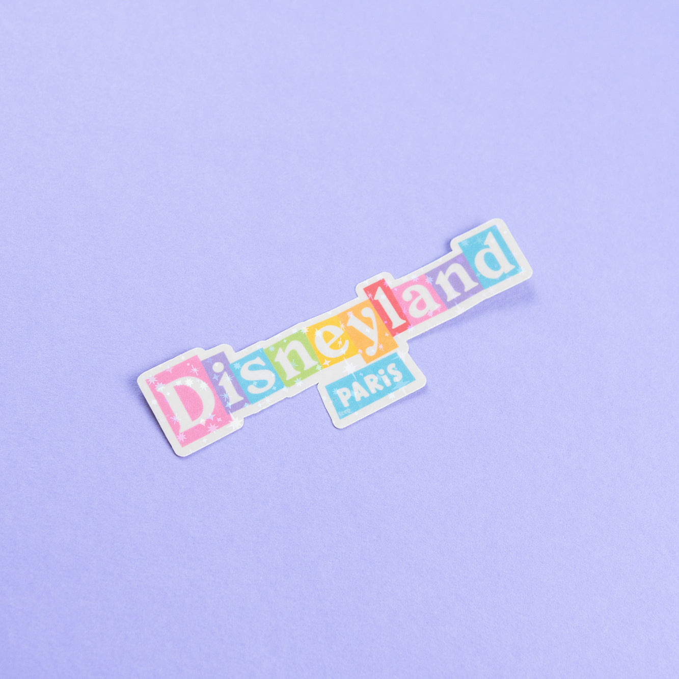 Disneyland Paris Sign Sparkly Vinyl Stickers
