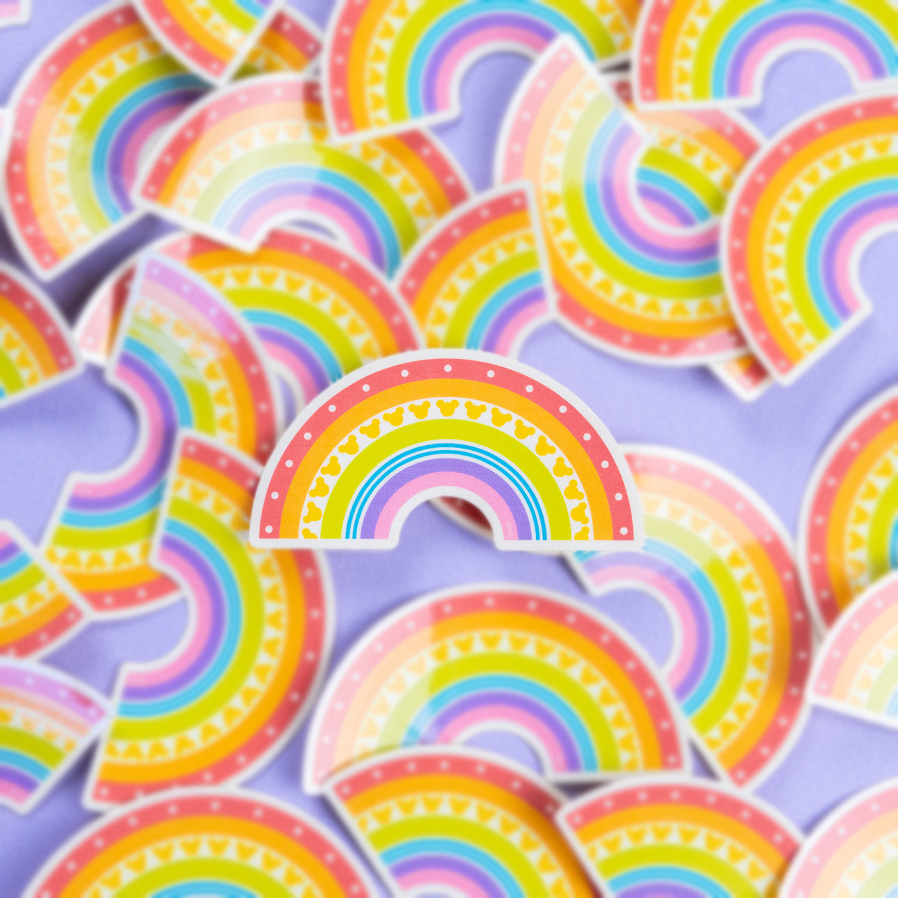 Mickey Rainbow Vinyl Stickers