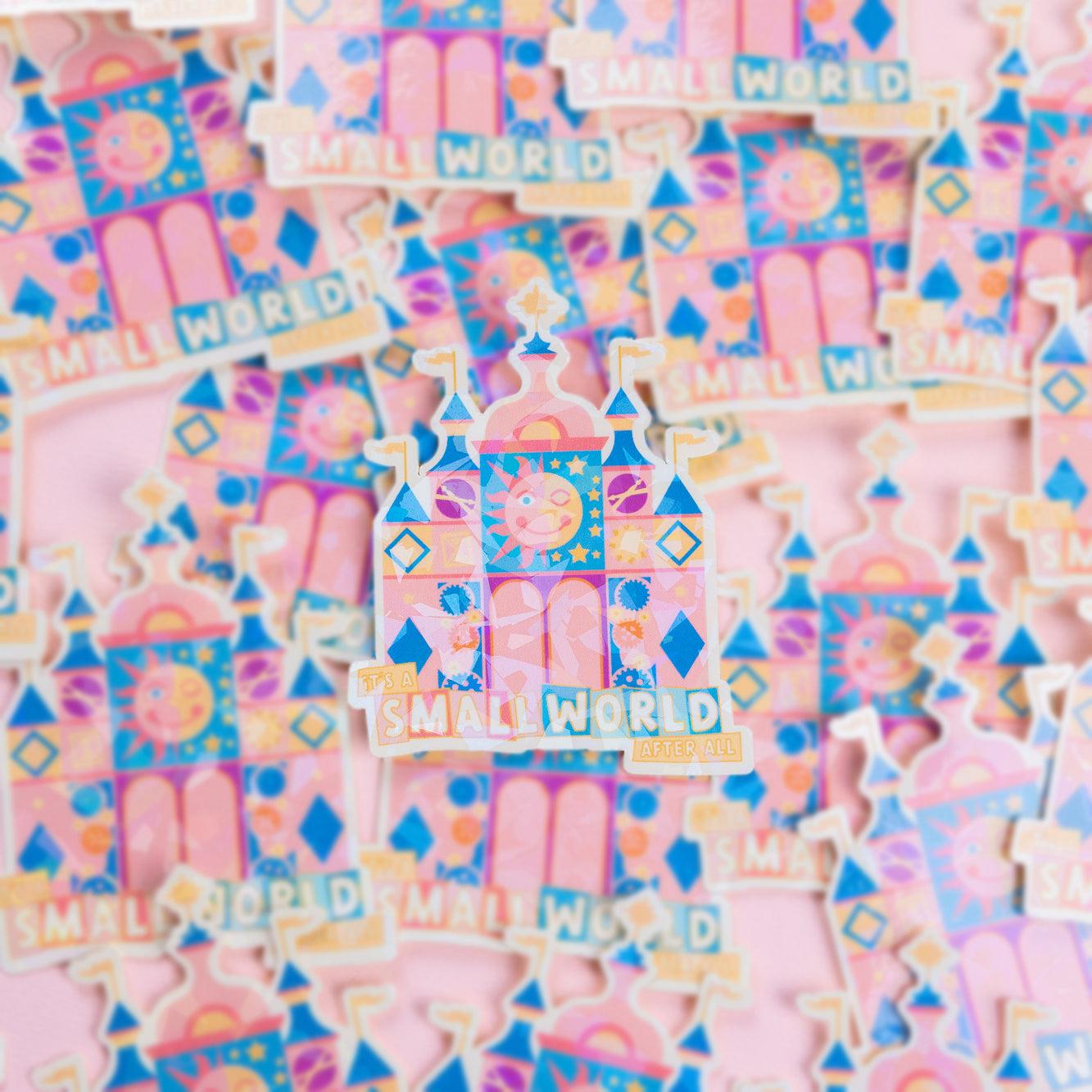It's A Small World Sparkly Vinyl Stickers