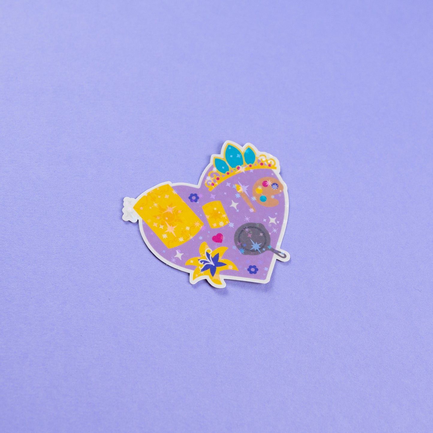 Princess Heart Shiny Vinyl Stickers