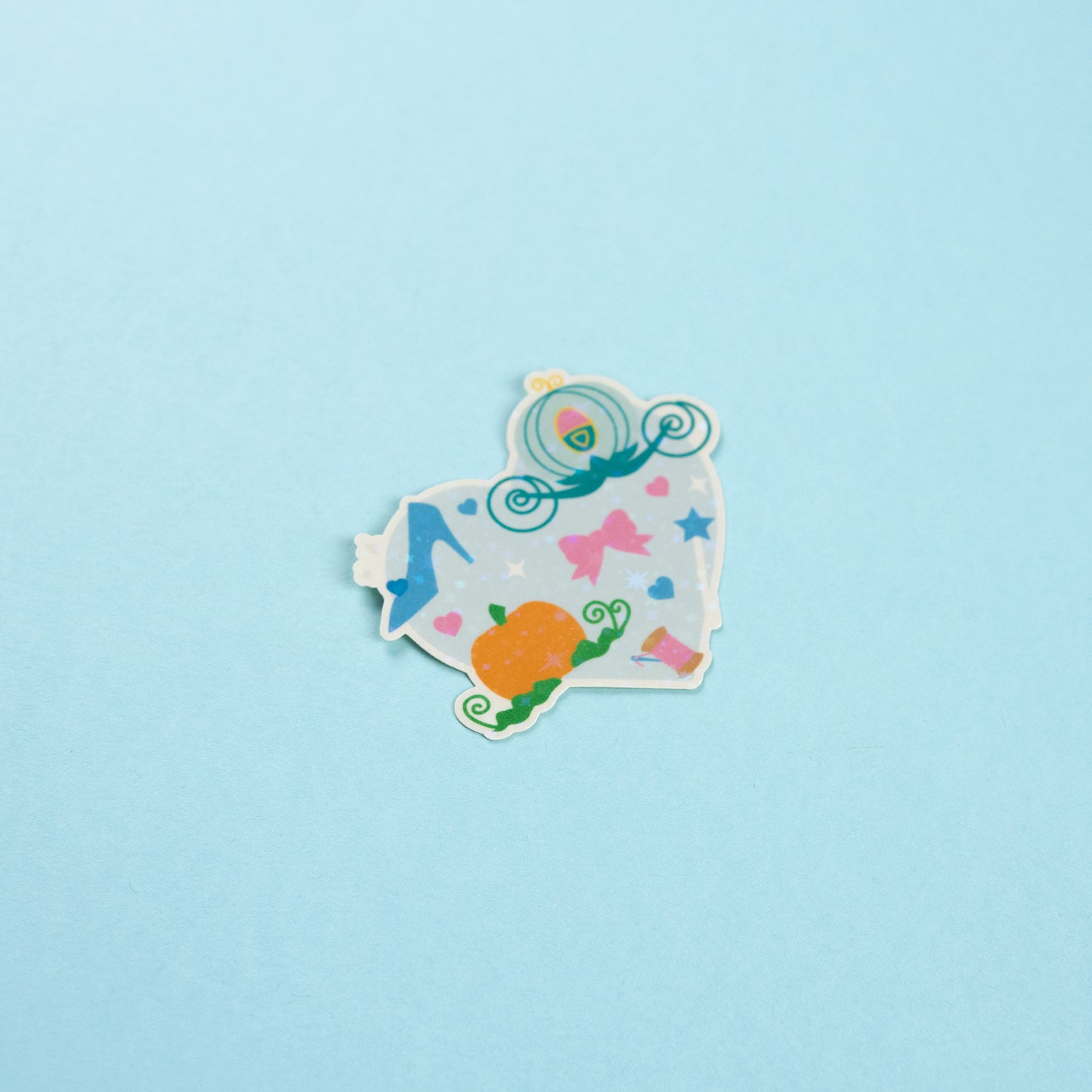 Princess Heart Shiny Vinyl Stickers