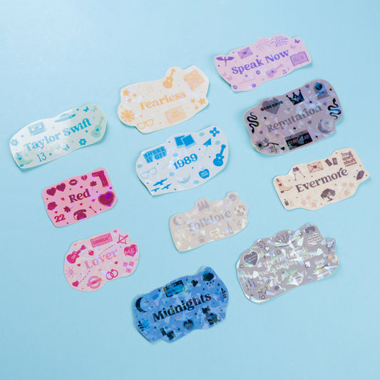 Taylor Swift Era Sparkly Vinyl Stickers