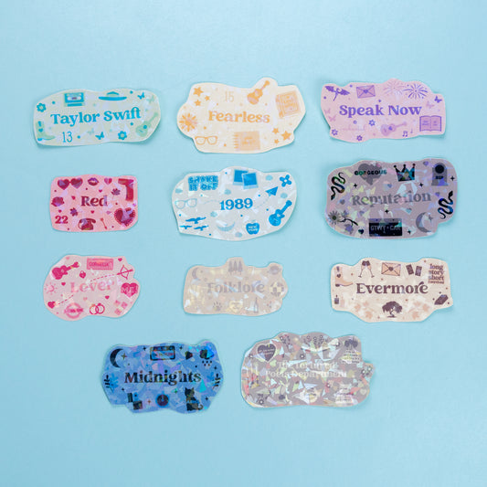 Taylor Swift Era Sparkly Vinyl Stickers