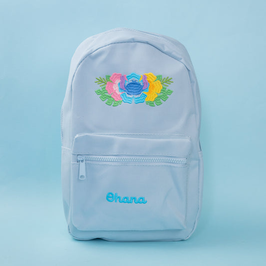 Stitch Floral Embroidered Mini Backpack