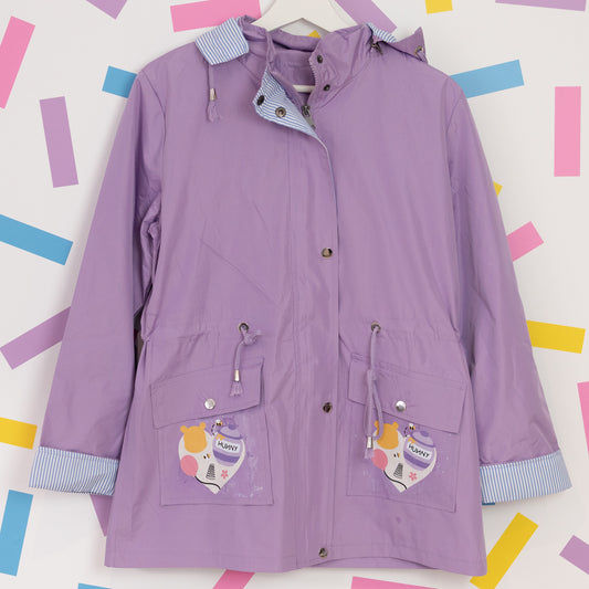 Sample/Seconds - Winnie Heart Purple Coat - Small