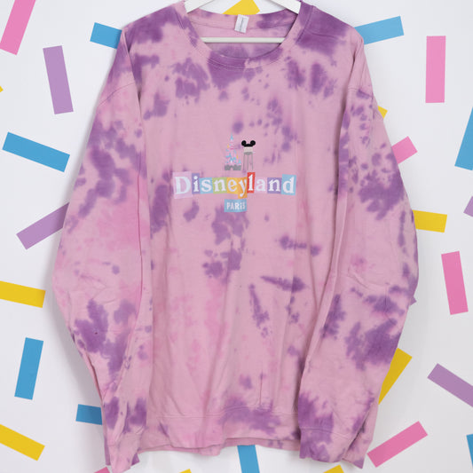 Sample - DLP Pink/Purple Tie Dye Printed Jumper