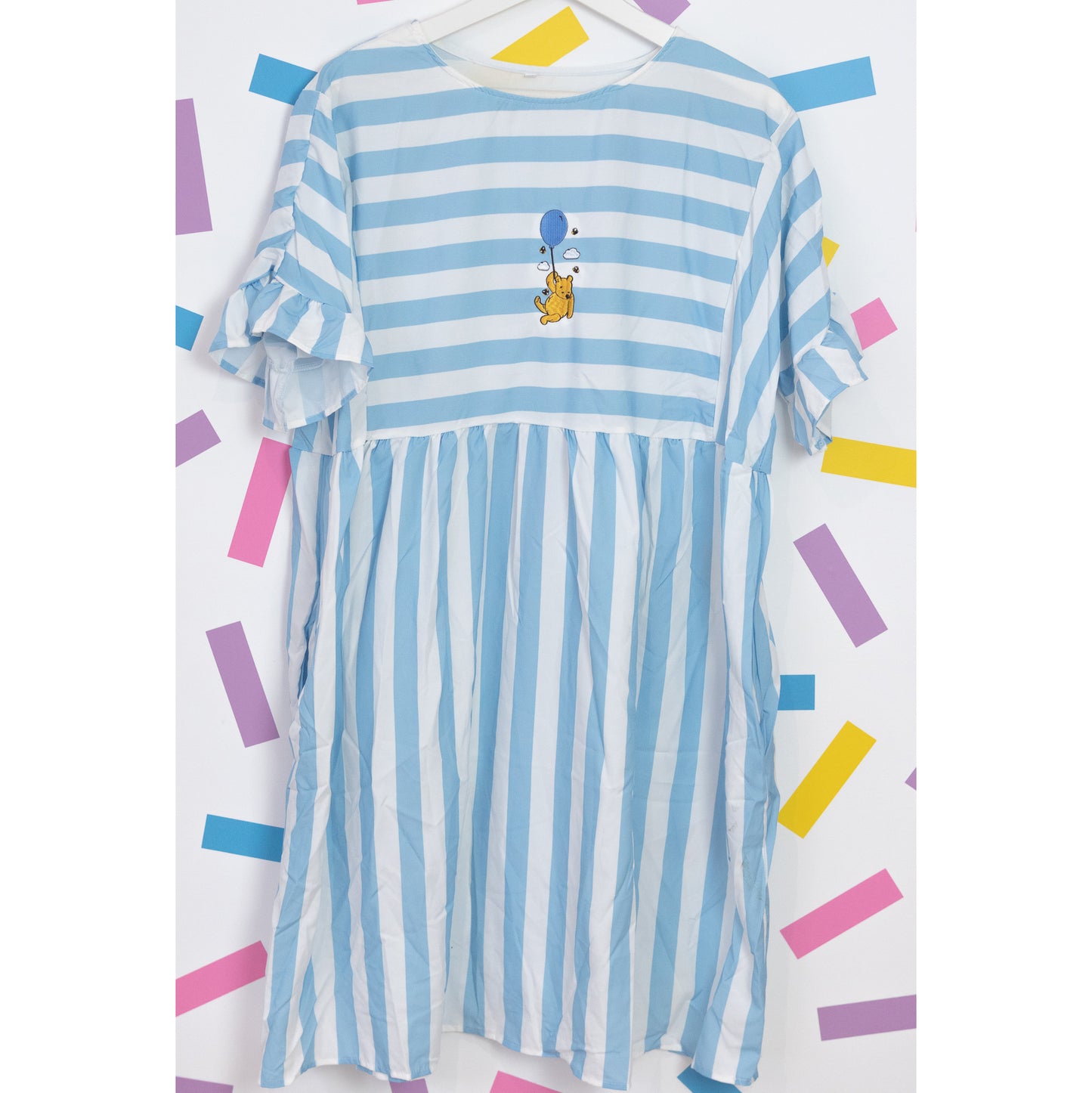 Sample - Winnie Stripe Blue Dress - M/12UK