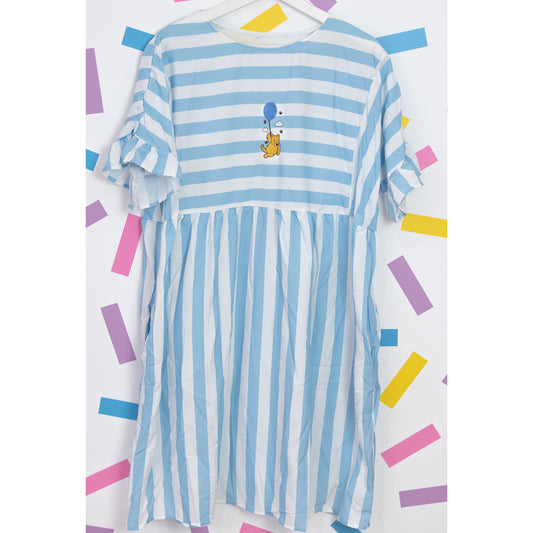 Sample - Winnie Stripe Blue Dress - M/12UK