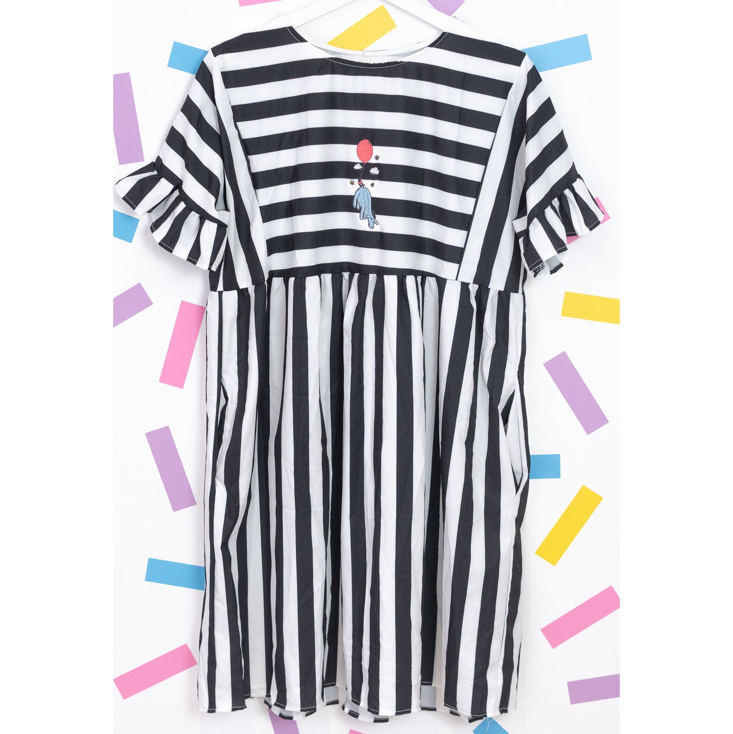 Sample - Eeyore Stripe Black Dress - M/12UK