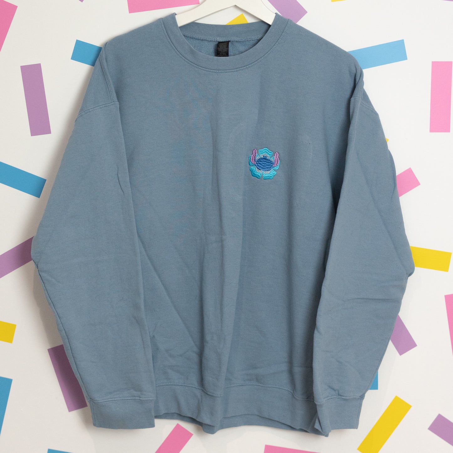 Sample - Stitch Flower Denim Jumper - Large