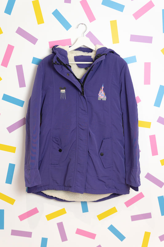 Sample - Disneyland Paris Embroidered Purple Coat - M/10-12UK