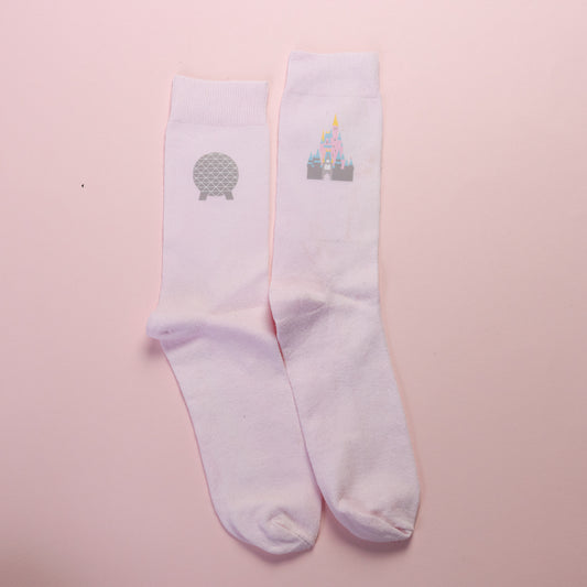 Sample - WDW Pale Pink Socks 8/11UK