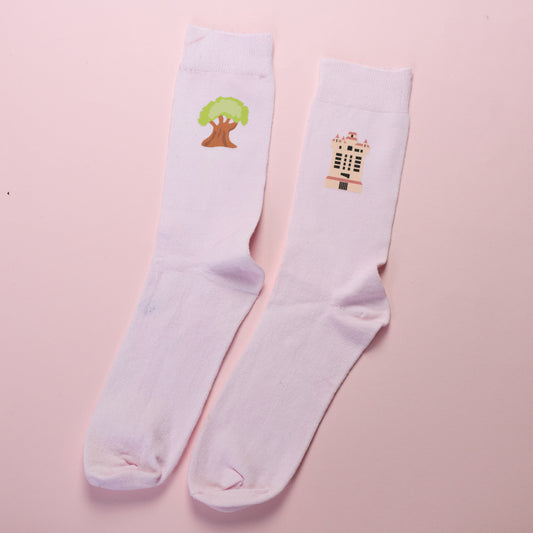 Sample - WDW Pale Pink Socks 8/11UK