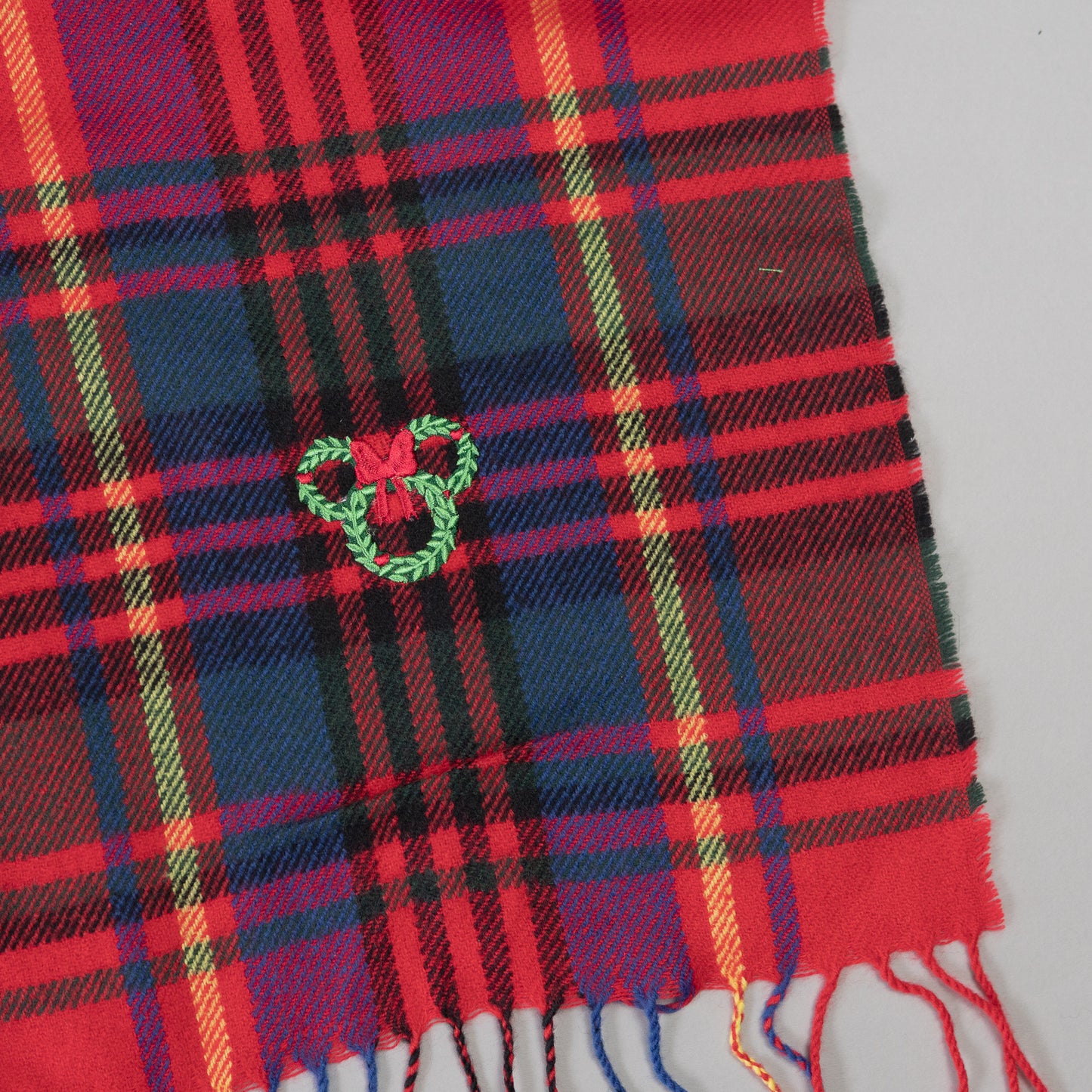 Sample - Mickey & Minnie Wreath Embroidered Scarf