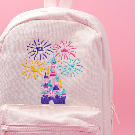 Disneyland Paris Fireworks Castle Pink Mini Backpack