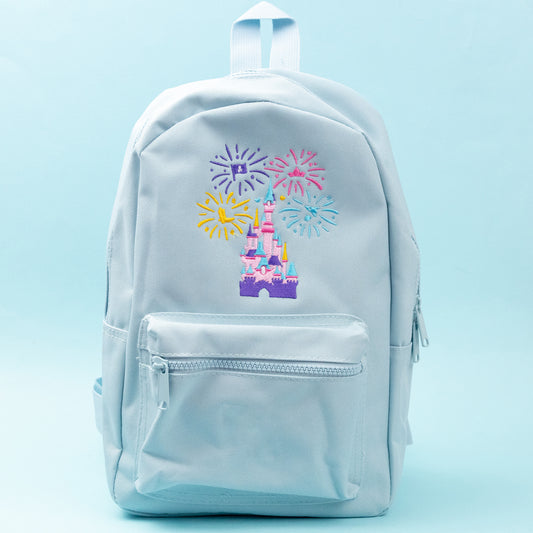 Disneyland Paris Fireworks Castle Blue Mini Backpack