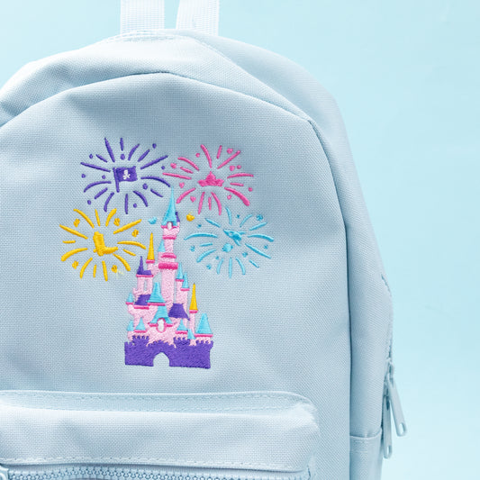 Disneyland Paris Fireworks Castle Blue Mini Backpack