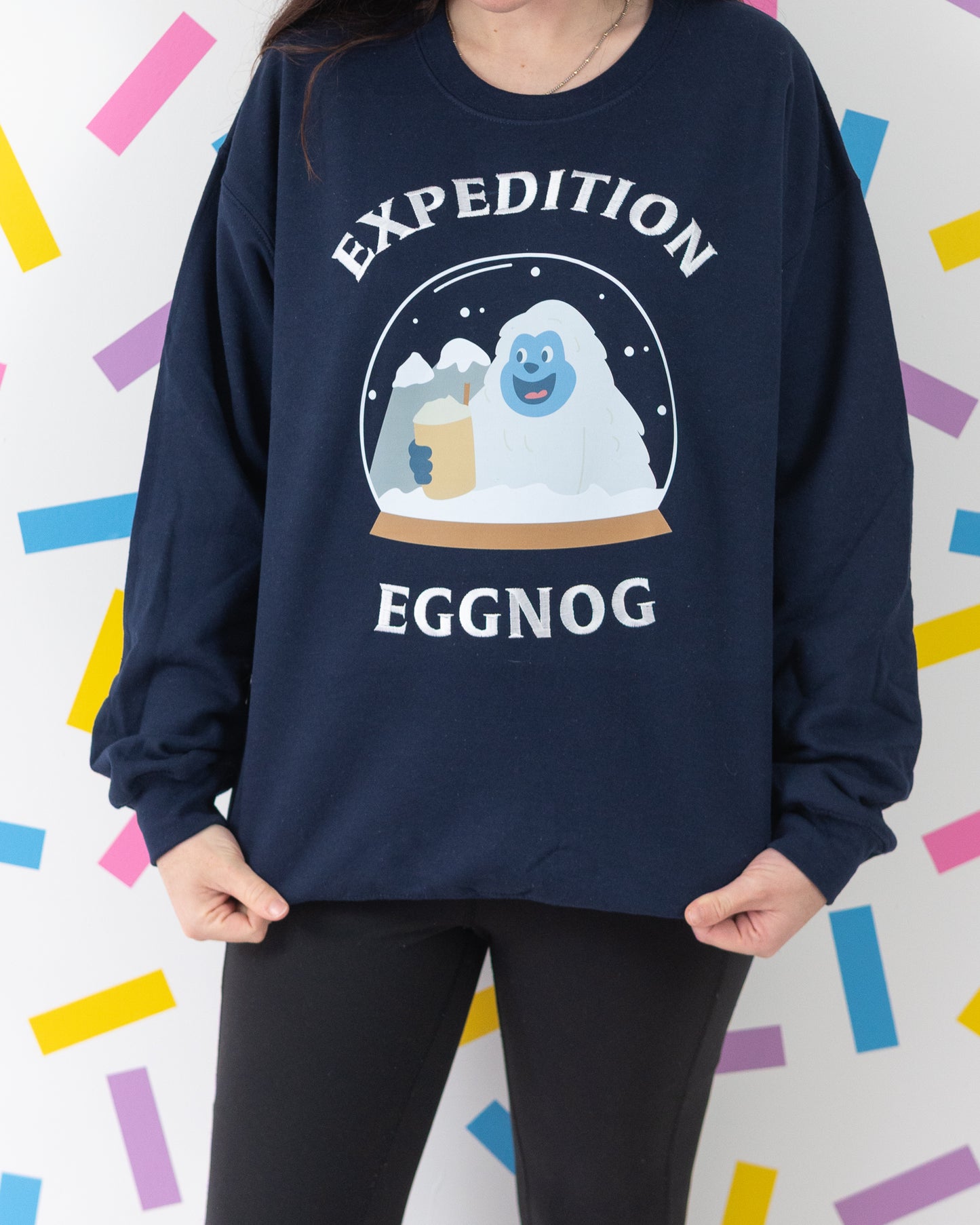 Expedition Eggnog – Navy Christmas Jumper