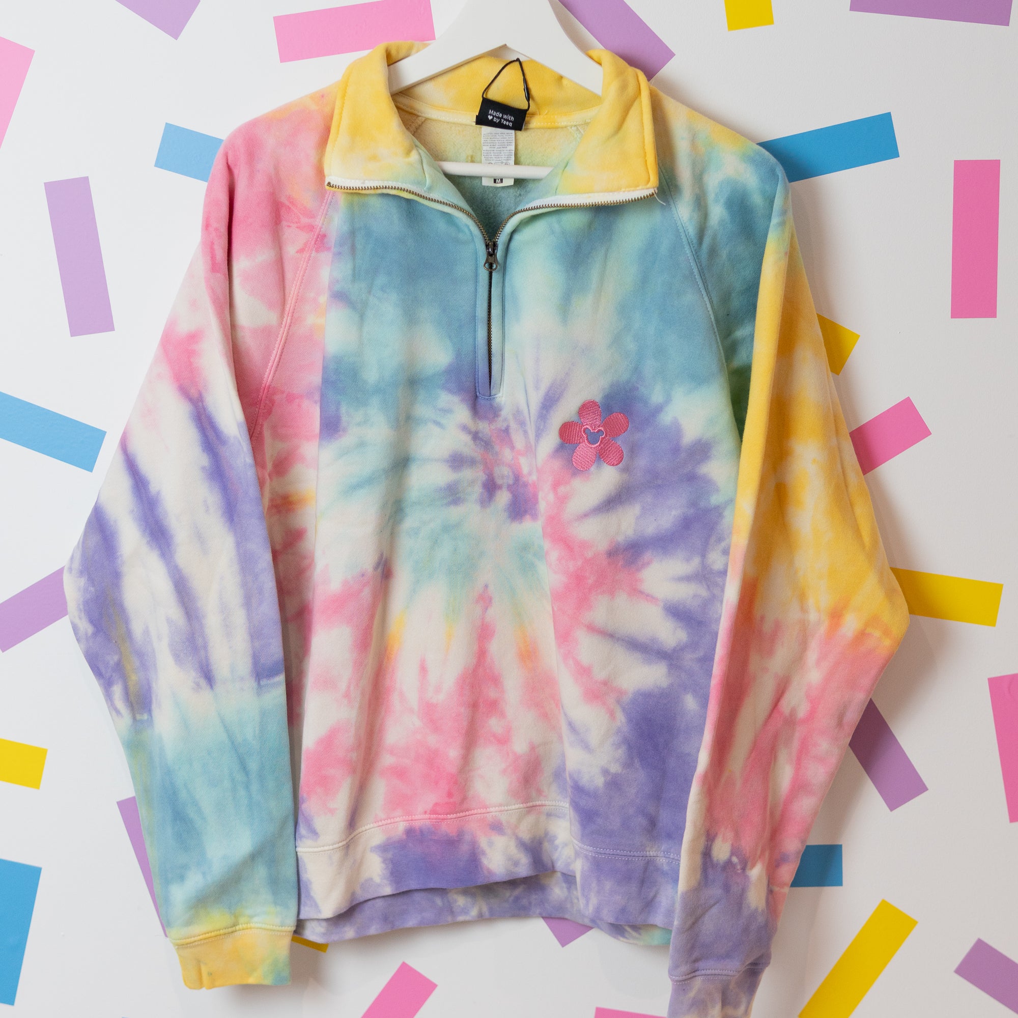 Sample - Mickey Flower Zip Up Jumper - Multi