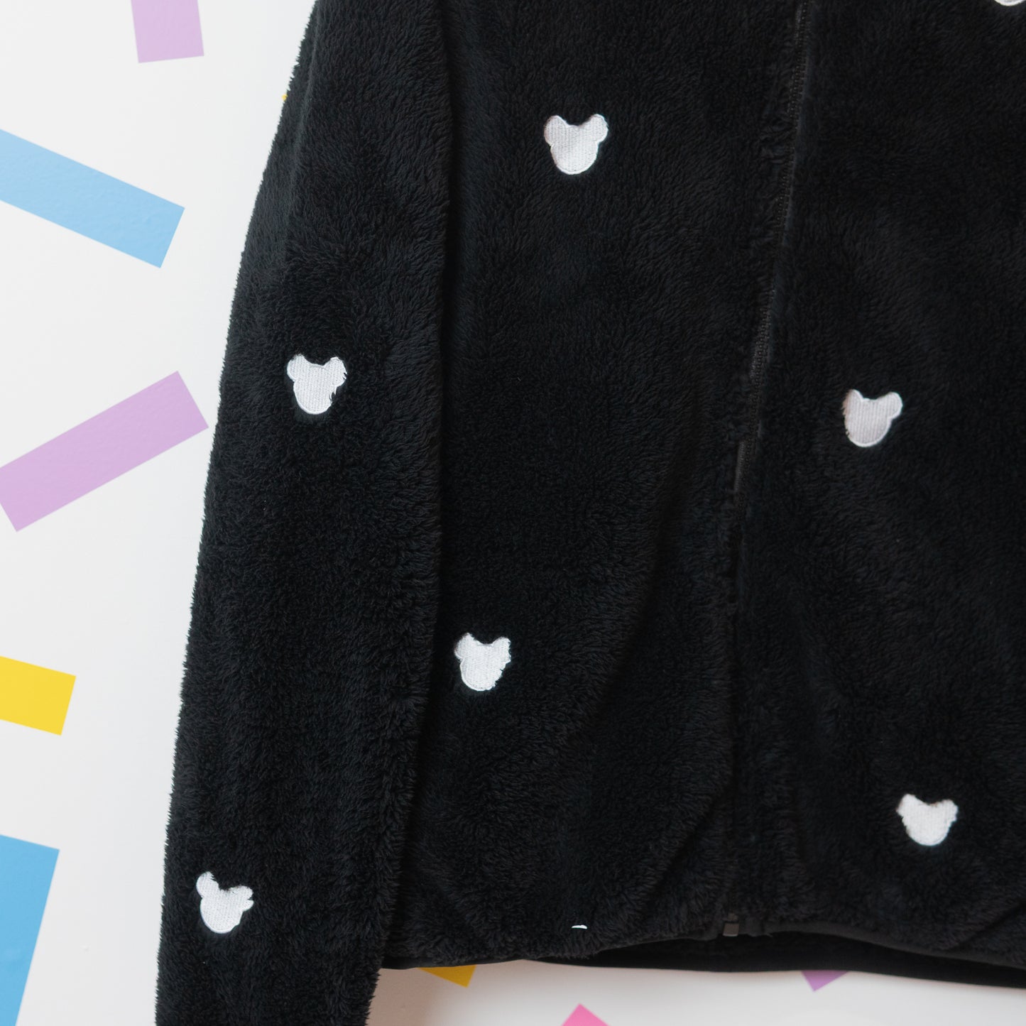 Mickey Minimal Fleece Women's Jacket - Black