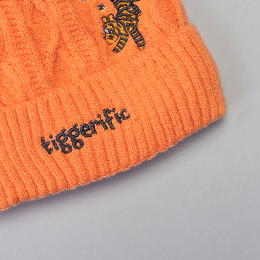 Tigger Balloon Orange Pom Pom Embroidered Beanie